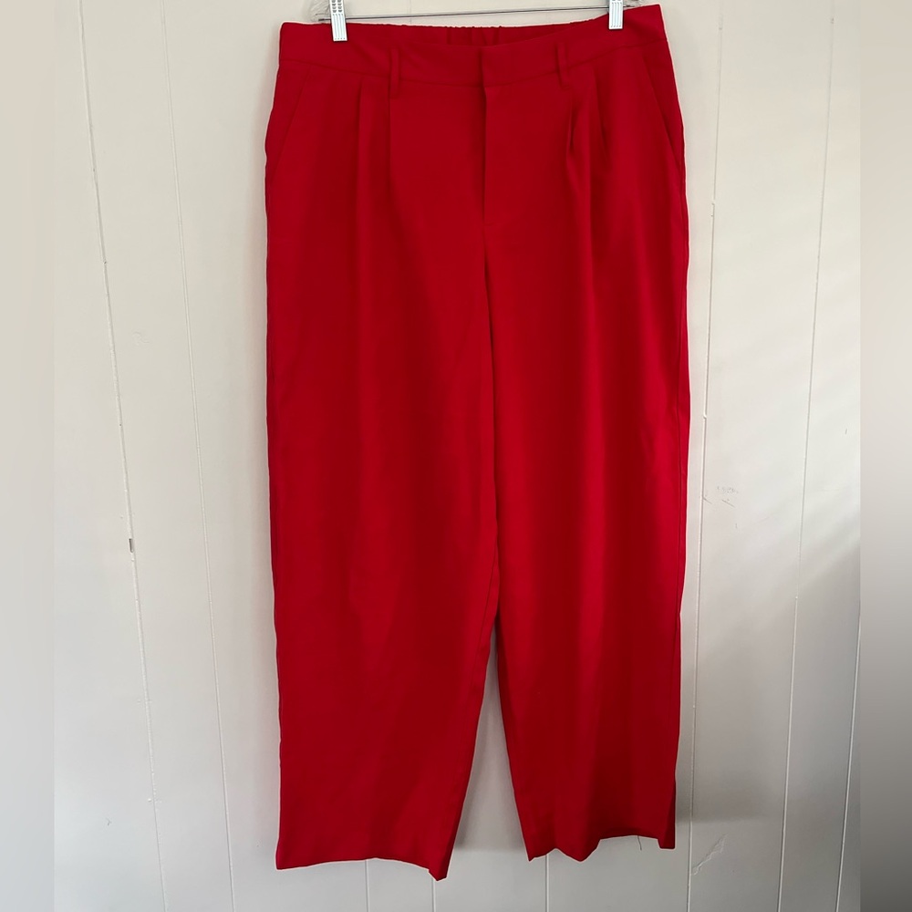A New Day Red Dress Pants Wide Leg Size 17